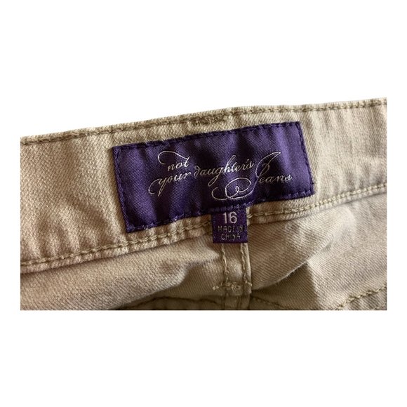 NYDJ Womens Jeans Tag 16 Beige Rolled Crop High-Rise W35xL20 Stretch Denim - Picture 10 of 12